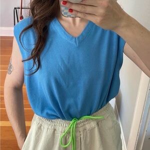 Vintage Cornflower Blue Sweater Vest